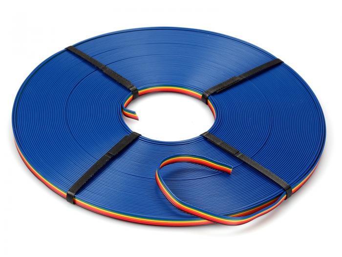 Ribbon cable multicolor 6 wires 1.4 mm 30m @ electrokit (1 of 1)