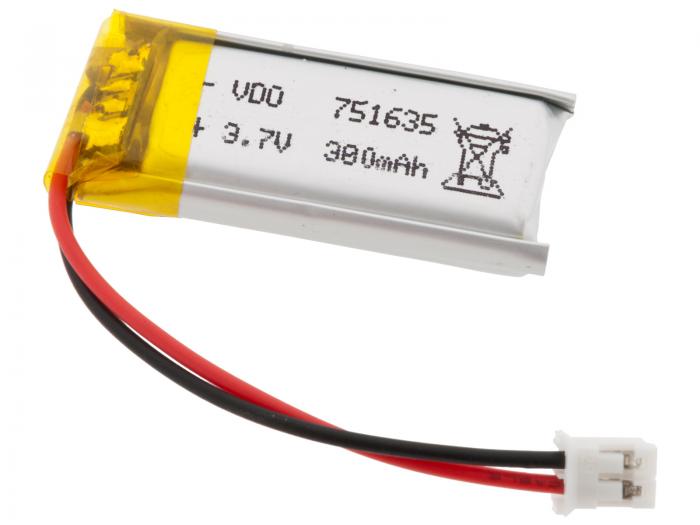 Batteri LiPo 3.7V 380mAh @ electrokit (1 av 1)