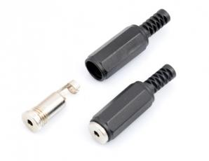 2.5mm jack stereo kabel plast @ electrokit