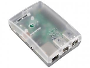 Inbyggnadslåda för Raspberry Pi Mod B+ transparent @ electrokit