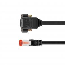 S/FTP Cat6 extention network cable 3m black LSZH Cu @ electrokit