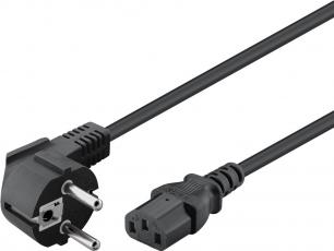 Power cord CEE7/7 to C13 1.8m black @ electrokit