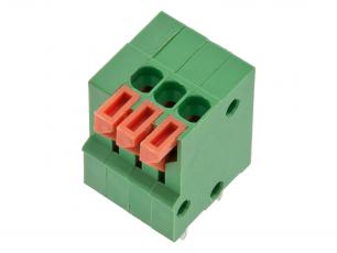 Spring terminal 3-pin 2.54mm @ electrokit