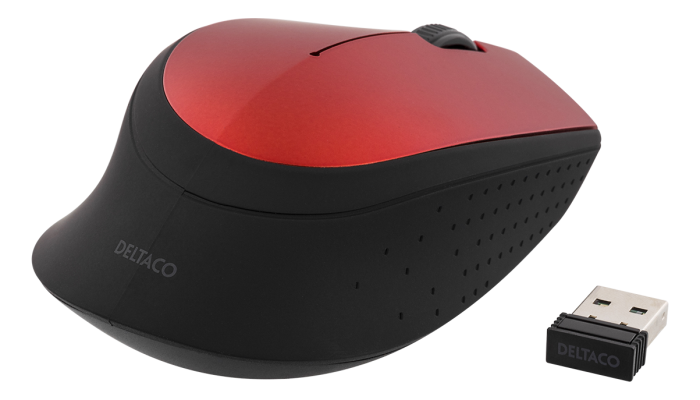 Mouse optical wireless 10m red @ electrokit (3 of 3)
