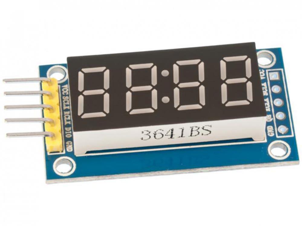 Buy Serial display 7-seg 4-digit 74HC595 at the right price @ electrokit