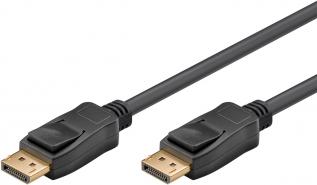 DisplayPort 1.4 cable (8K@60Hz) 1m black @ electrokit