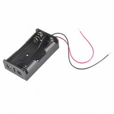 Battery holder 2x18650 wire leads @ electrokit