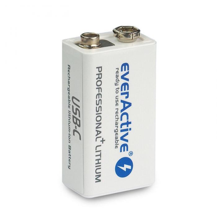 Laddningsbart 9V litium 500 mAh USB-C anslutning @ electrokit (3 av 3)