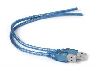 USB 2.0 kabel A-hane till öppna ändar 25cm - 2-pack @ electrokit