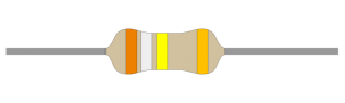 Resistor carbon film 0.25W 390kohm (390k) @ electrokit