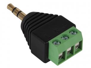 Adapter 3.5mm plug screw terminal @ electrokit