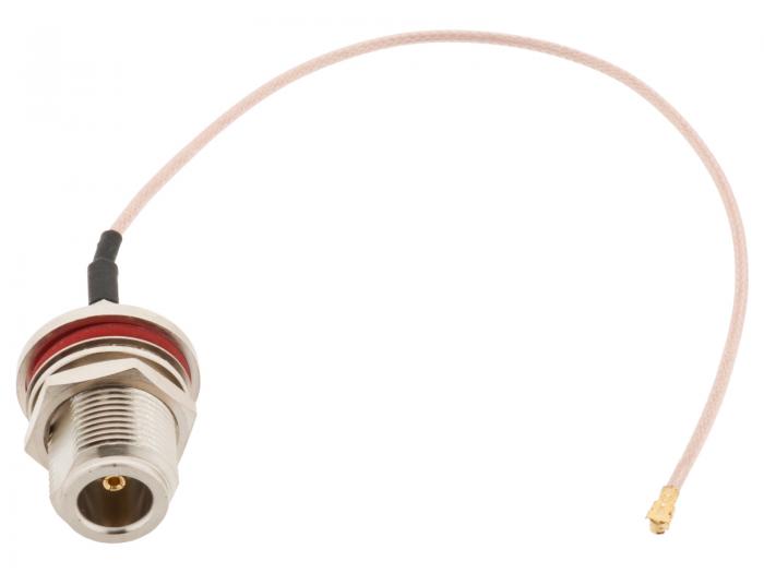 Adapter cable bulkhead N-female - U.FL @ electrokit (1 of 5)