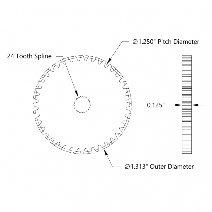 Pinion gear 32P 40T Hitec 24T @ electrokit (2 of 2)