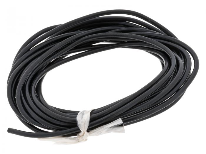 Test lead wire 1mm 500V/19A silicone black - 5m @ electrokit (1 of 2)