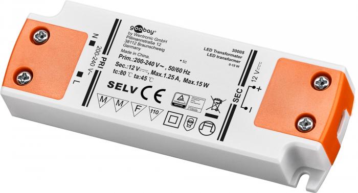 Power supply for LED 12V (DC) 15W @ electrokit (1 of 4)