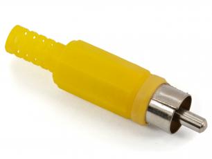 RCA-plug plastic yellow @ electrokit