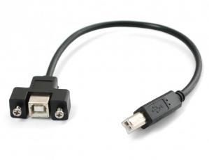 Adapter cable USB-B to USB-B - panel mounted @ electrokit