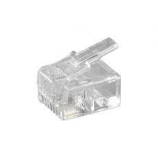 Modular connector 6P4C - RJ11 flat cable @ electrokit