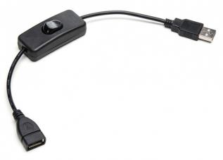 USB cable with power switch @ electrokit