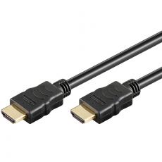 HDMI 1.4 kabel (1080p@60Hz) svart 0.5m @ electrokit