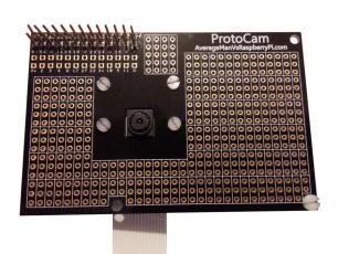 ProtoCam Prototyping Board with Camera Mount @ electrokit