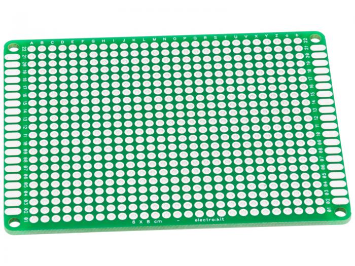 Experiment board 1 hole 60x80mm plated holes @ electrokit (1 of 2)