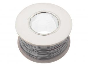 Hook-up wire AWG20 solid core - grey /m @ electrokit