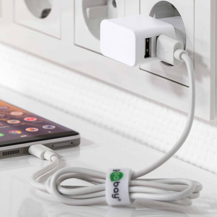 2-port USB-laddare 12W 2.4A fr iPhone vit MFi-certifierad @ electrokit (4 av 4)