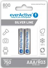Laddningsbara AAA batterier 800mAh everActive 2-pack @ electrokit