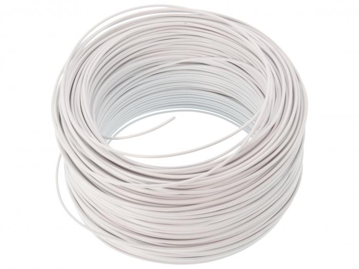 Hook-up wire AWG20 solid core - white /m @ electrokit (1 of 2)