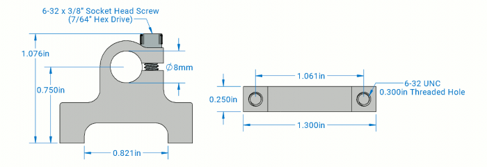 Axelfste fr 8mm axel @ electrokit (2 av 2)