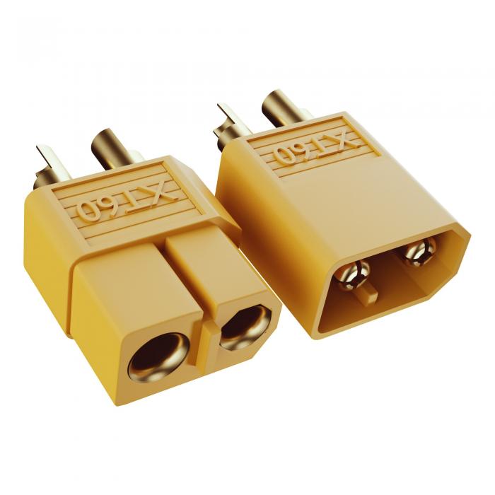 Power connector 2-pole XT60 60A male/female 5-pack @ electrokit (1 of 2)