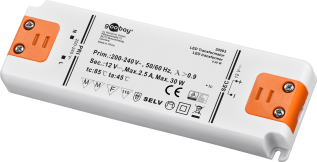 Power supply for LED 12V (DC) 30W @ electrokit