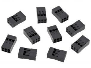 Contact housing 2.54mm 2x3-pin 10-pack @ electrokit