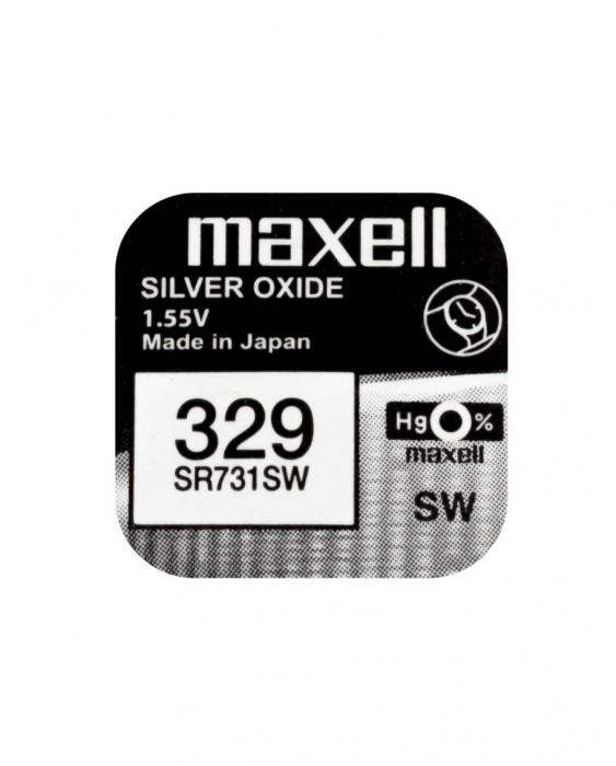 Knappcellsbatteri silveroxid 329 SR731 Maxell @ electrokit (1 av 2)