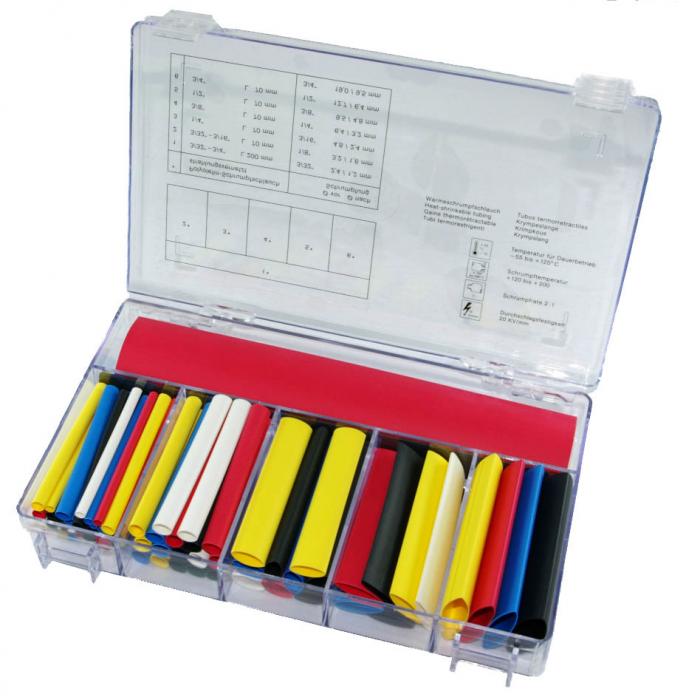 Heat-shrink tubing assortment 87 pcs - mixed colors @ electrokit (1 of 1)