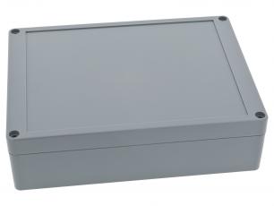 Enclosure dark grey ABS IP65 200x150x55mm @ electrokit