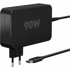 USB-C PD charger 90W black laptop @ electrokit