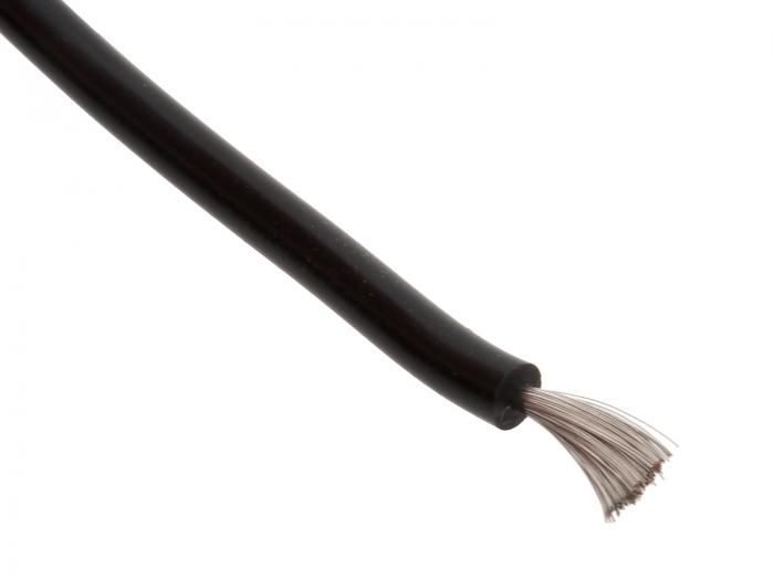 Test lead wire 1mm 500V/19A silicone black - 5m @ electrokit (2 of 2)