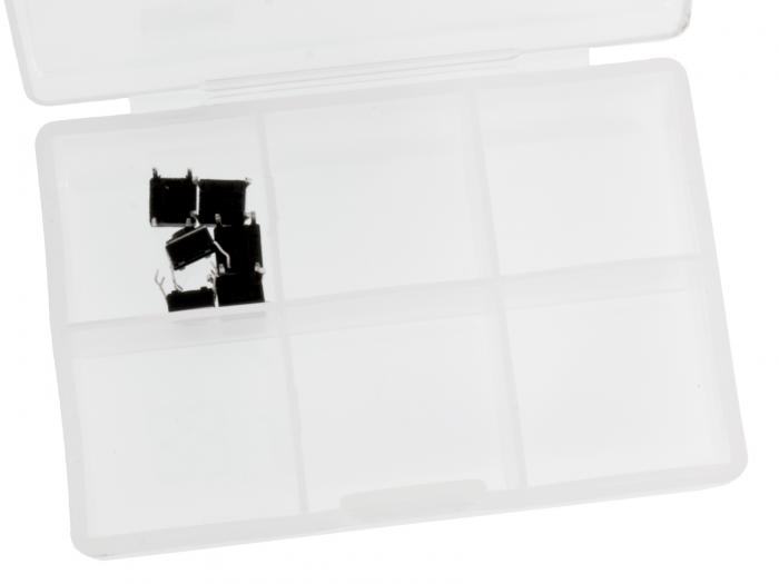 Storage box 86 x 62 x 19mm 6 compartments @ electrokit (2 of 2)