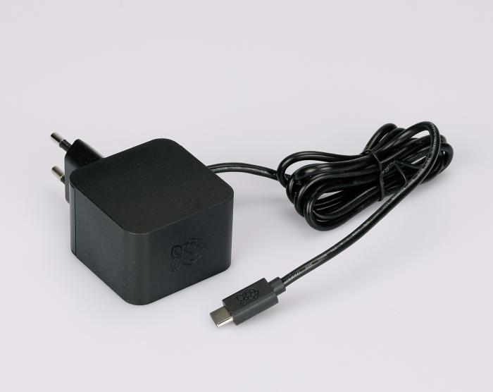 Strömförsörjning 27W USB-C PD Raspberry Pi 5 svart @ electrokit (2 av 3)