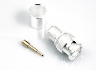 BNC plug crimp RG213 silver-plated @ electrokit