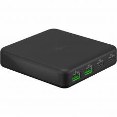 4-port USB PD + QC GaN table charger 65W @ electrokit
