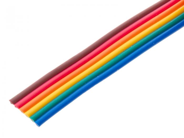 Ribbon cable multicolor 6 wires 1.4 mm /m @ electrokit (1 of 1)