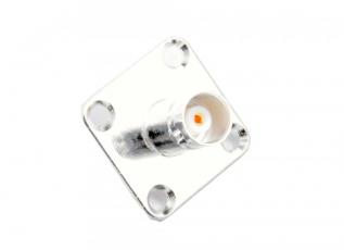 BNC female chassis silver-plated 25x25mm @ electrokit