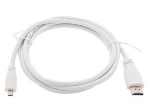 HDMI 2.0 cable male - micro male 2m white Mfg: Raspberry Pi @ electrokit