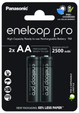 Laddningsbar AA eneloop pro 2500mAh 2-pack @ electrokit