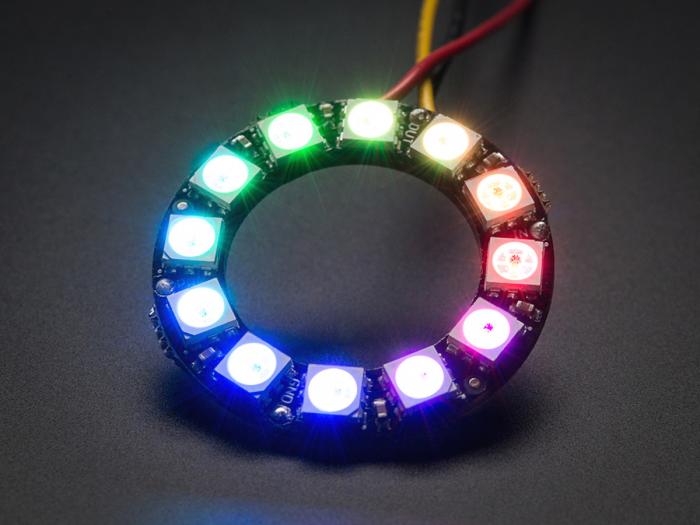 NeoPixel ring 12 RGB LEDs 37mm @ electrokit (4 av 4)