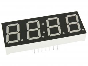 LED display 7-segment 14.22mm 4 characters CC green @ electrokit