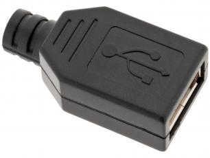 USB A-female cable @ electrokit